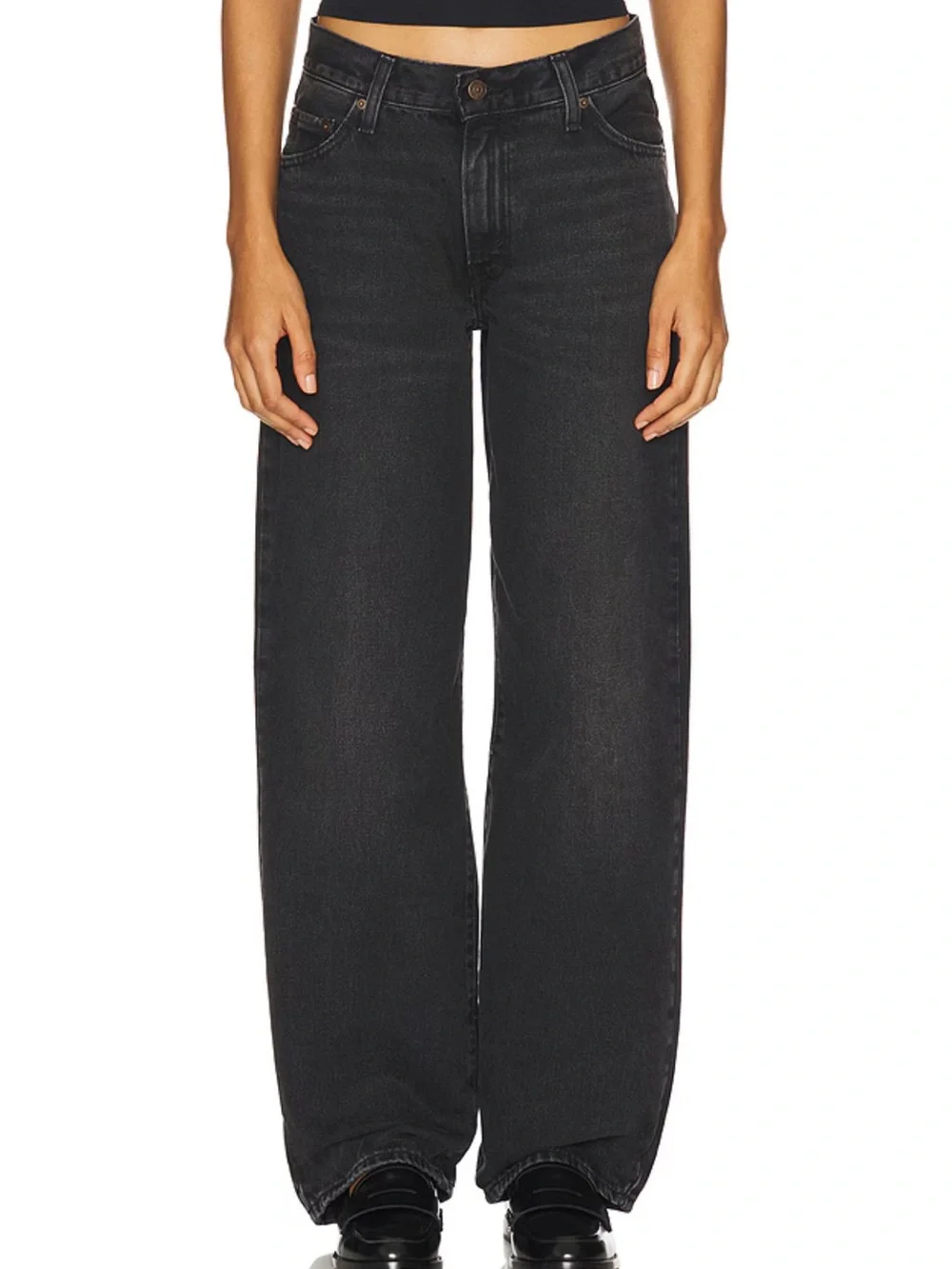 LEVI’S Dad Baggy Jeans in Black Wash size 26 90’s - Picture 1 of 12